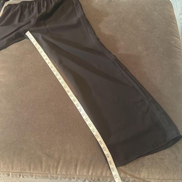 Women’s Black Chiffon 3 Piece Pants Suit Long Lapel Detail Jacket Size 10 NWOT - Picture 13 of 14
